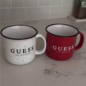 Guess Red and White Mug Duo